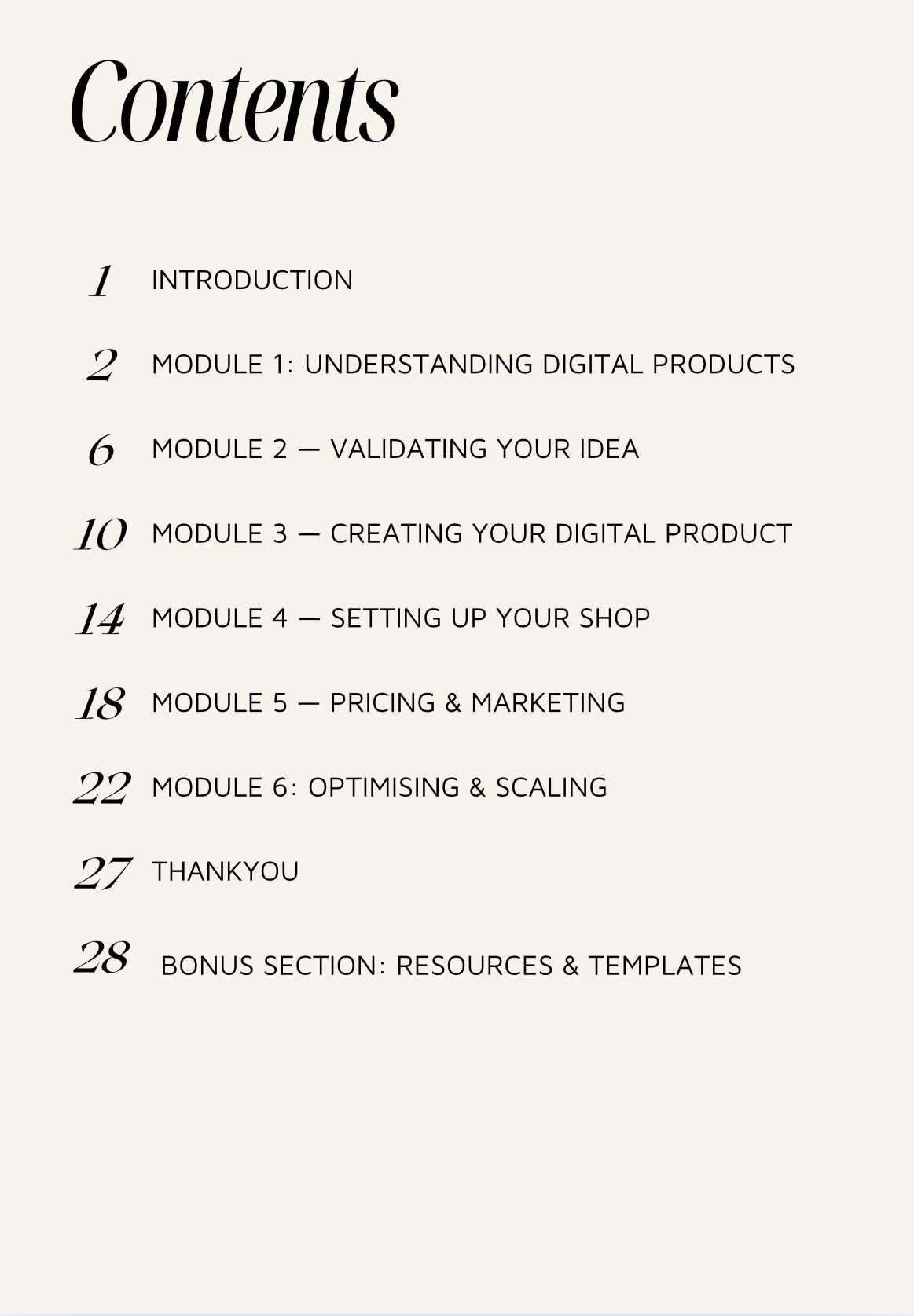 £45 mini course on selling digital products